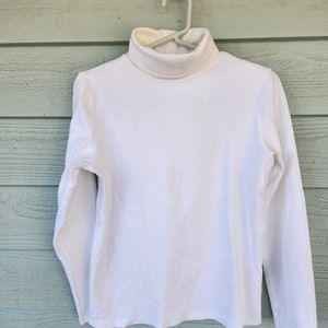 Karen Scott White Cotton Turtleneck